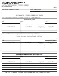 Form CEM-20DCON &quot;Swppp/Wpcp Attachment D - Contractor Personnel Training Record&quot; - California, Page 3