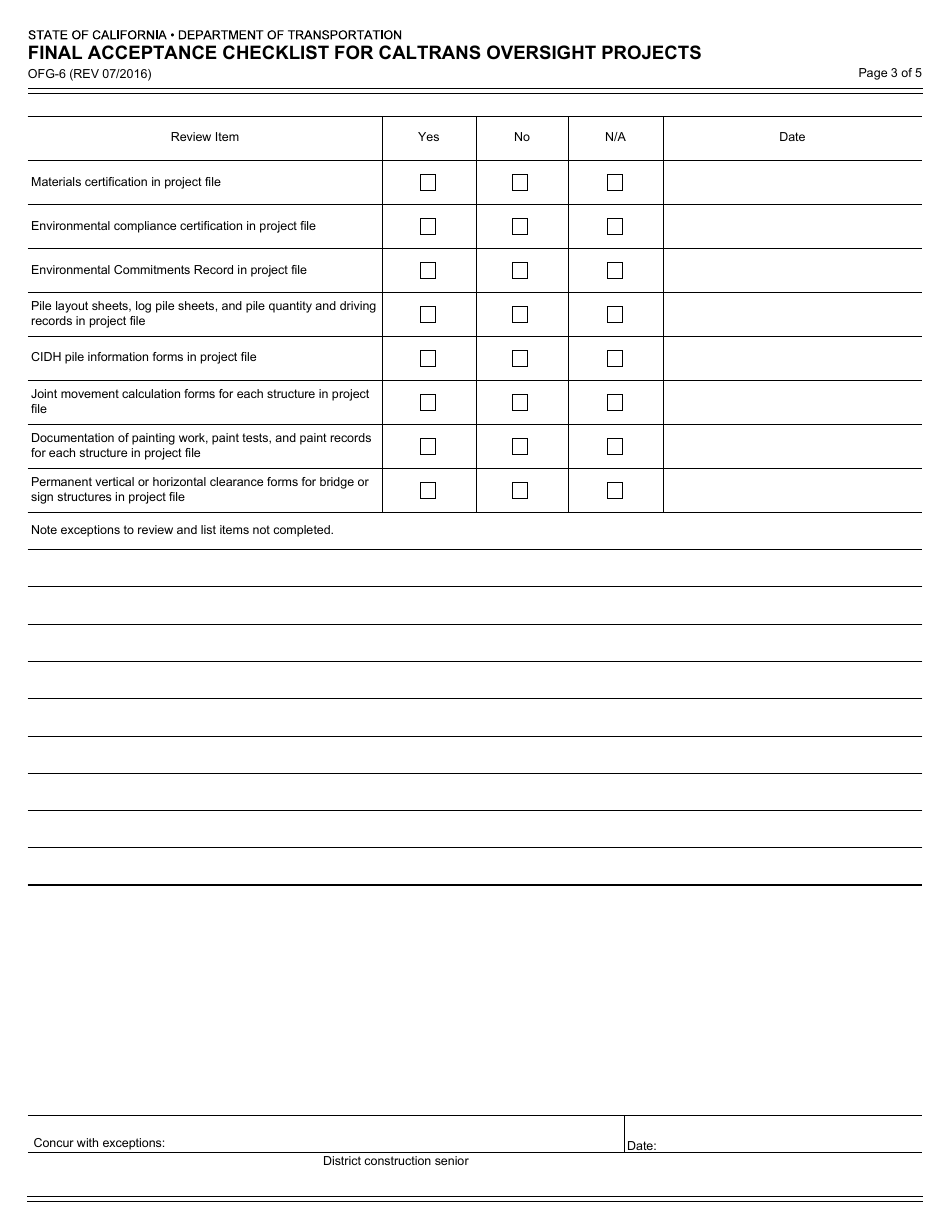 Form OFG-6 - Fill Out, Sign Online and Download Fillable PDF ...