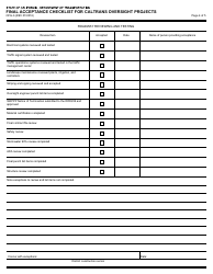 Form OFG-6 Final Acceptance Checklist for Caltrans Oversight Projects - California, Page 4