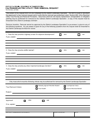 Form TR-0168 Caltrans/Electric Utility Tree Removal Request - California, Page 2