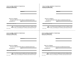 Document preview: Form TR-0128 Notice of Completion - California