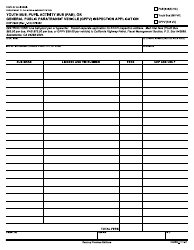Form CHP294D Youth Bus, Pupil Activity Bus (Pab), or General Public Paratransit Vehicle (Gppv) Inspection Application - California