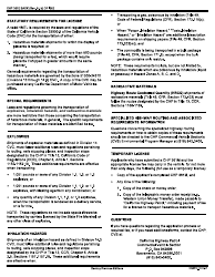 Instructions for Form CHP361M &quot;Application for Hazardous Materials Transportation License&quot; - California, Page 2