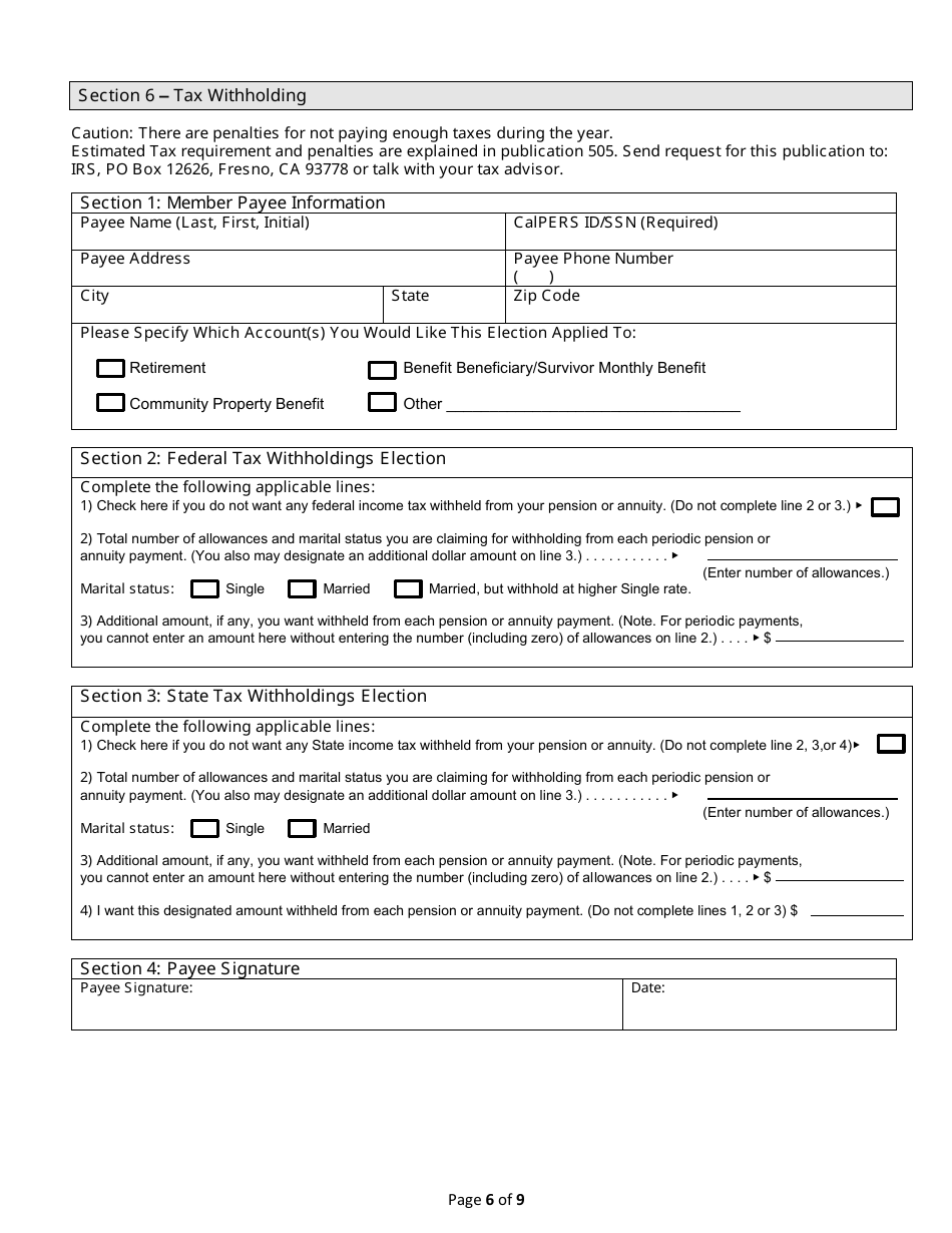 Judges Retirement System II Application / Defined Benefit - California, Page 6