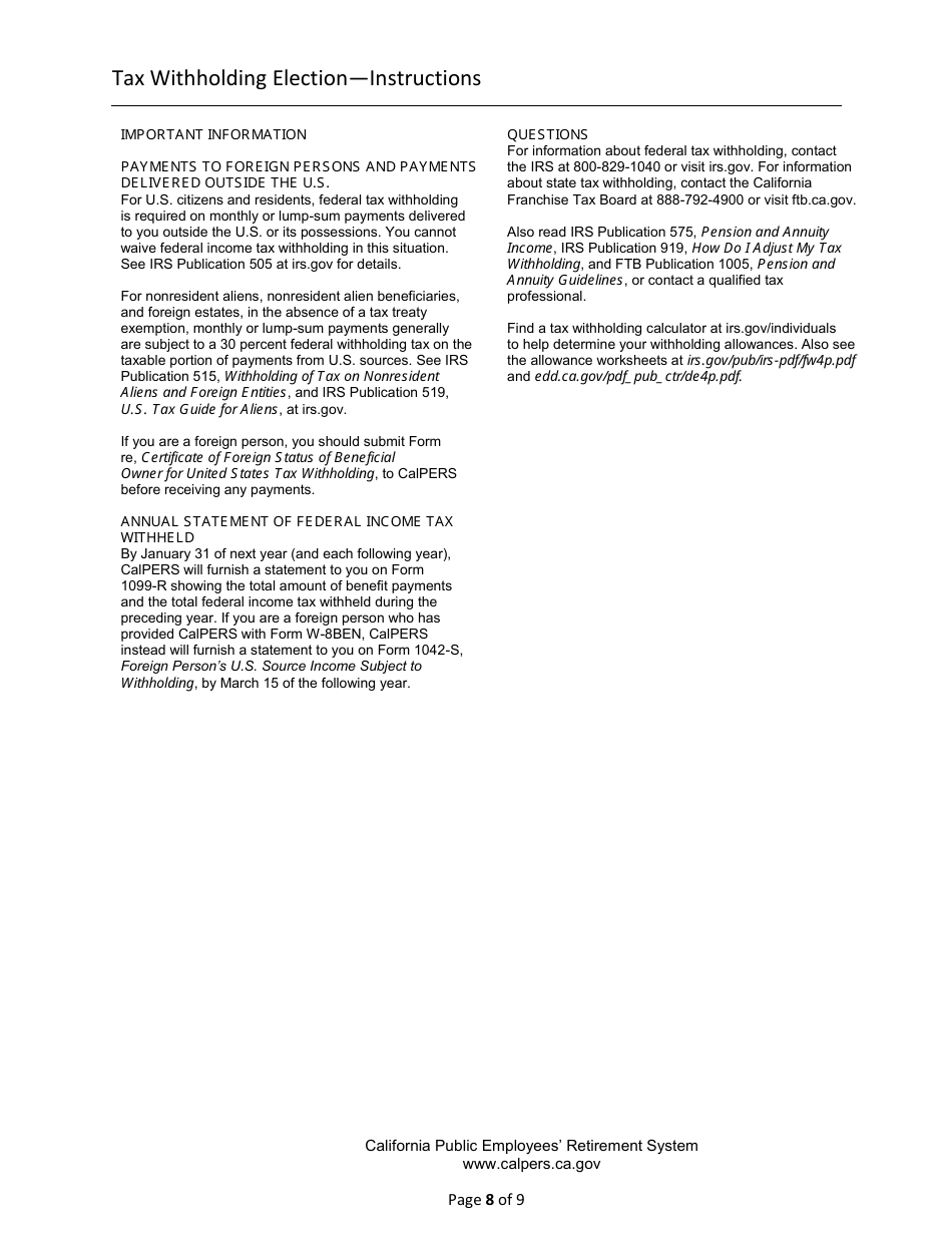 Judges Retirement System II Application / Defined Benefit - California, Page 8