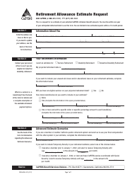Document preview: Form PERS-BSD-470 Retirement Allowance Estimate Request - California