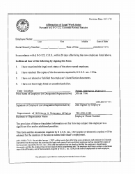 Affirmation of Legal Work Status - Colorado