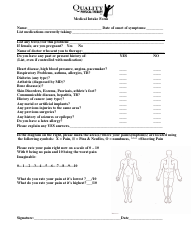 Medical Intake Form - Quality Physical Therapy Download Printable PDF ...
