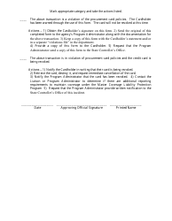 Procurement Card Violation Warning Form - Colorado, Page 2