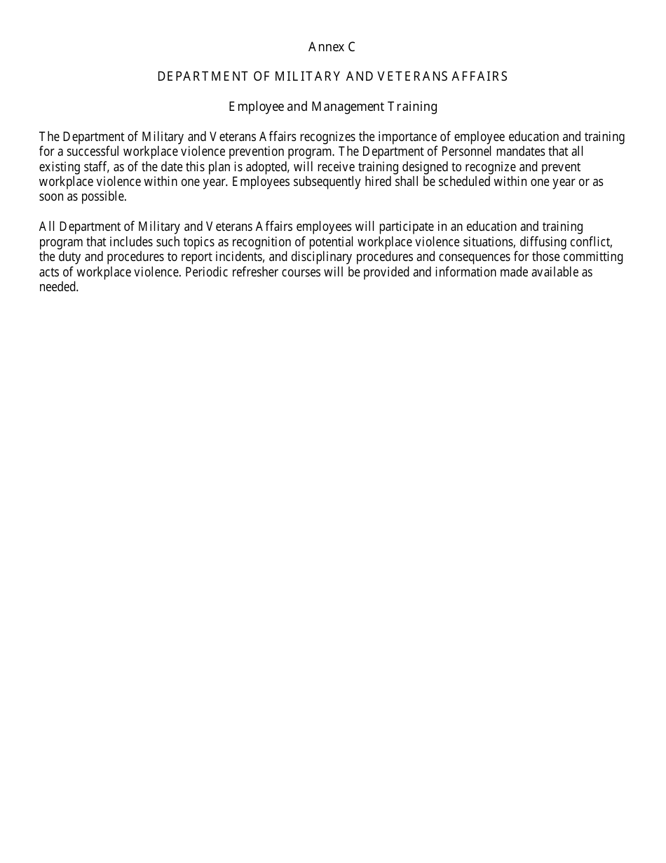 Violence in the Workplace Check List - Colorado, Page 16