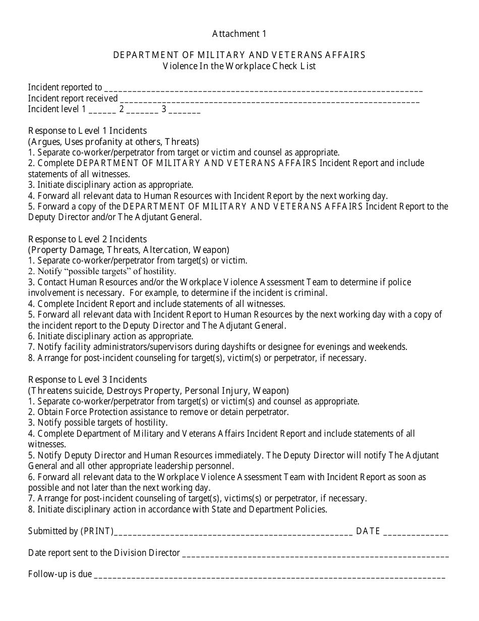 Violence in the Workplace Check List - Colorado, Page 17