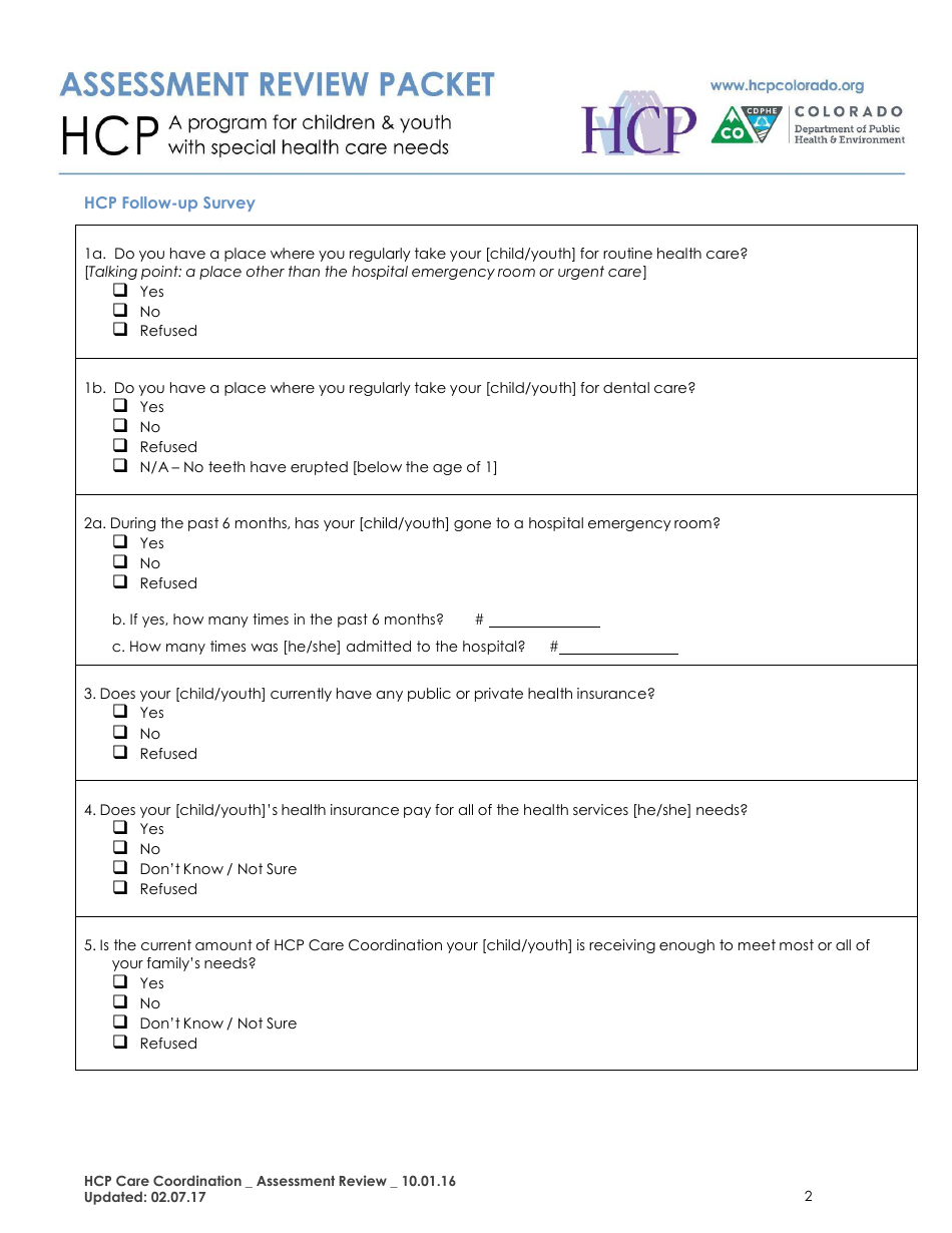 Assessment Review Packet - Colorado, Page 2