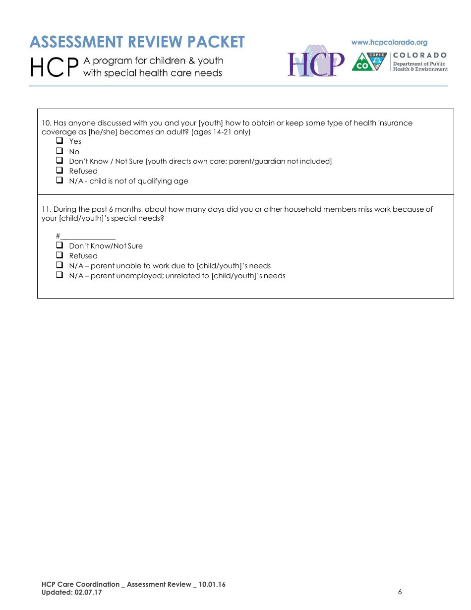 Assessment Review Packet - Colorado, Page 6