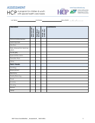 Hcp Assessment Form - Colorado, Page 3