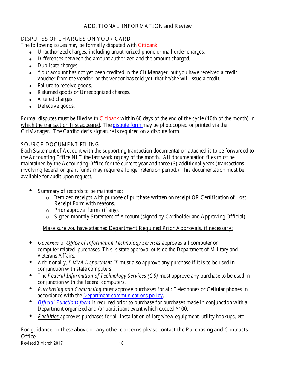 Procurement Card Department Manual - Colorado, Page 16