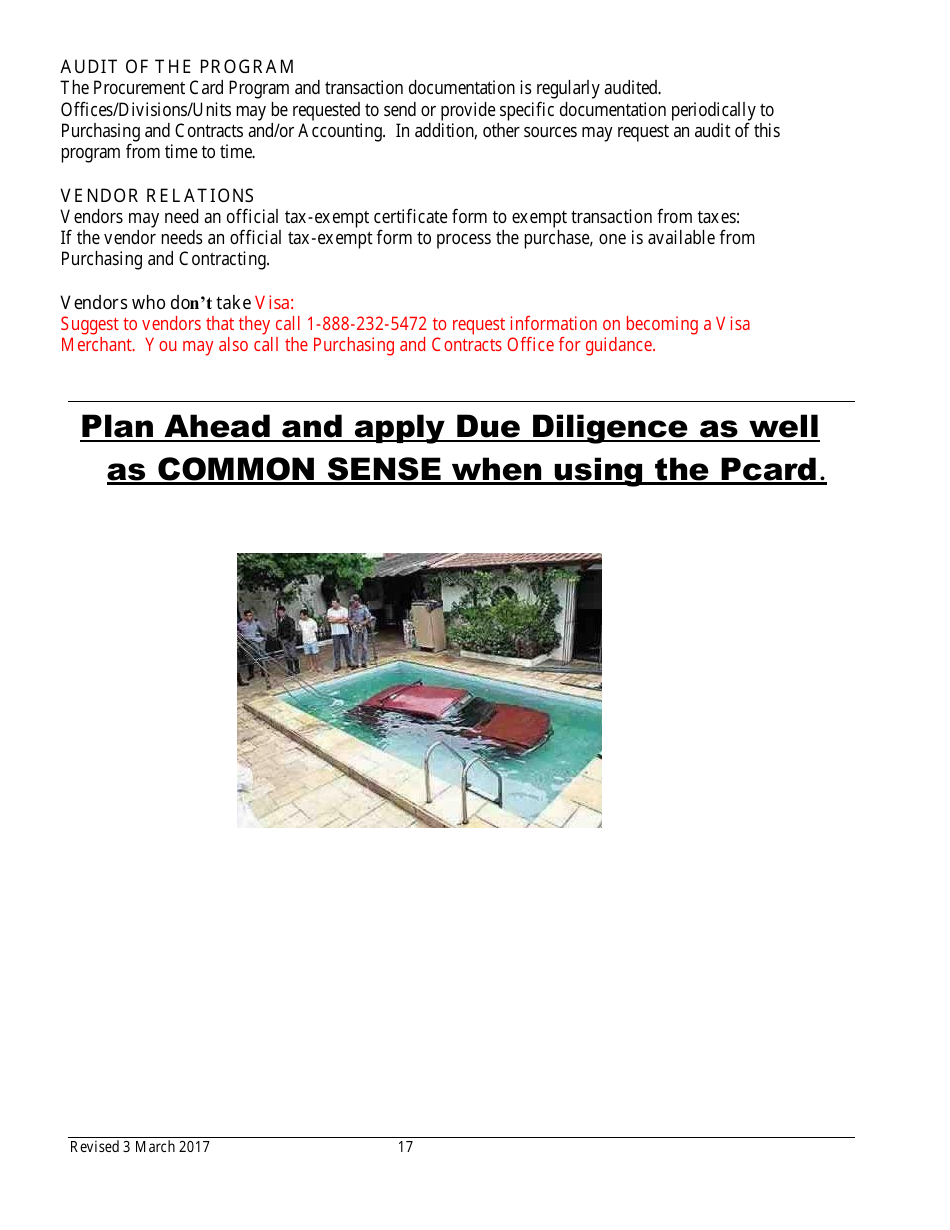 Procurement Card Department Manual - Colorado, Page 17