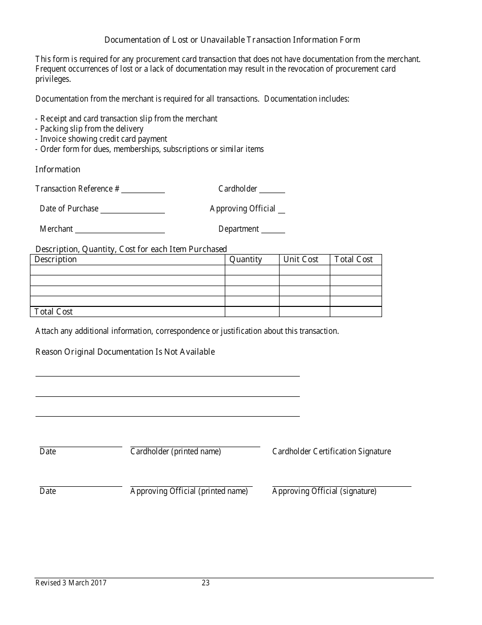 Procurement Card Department Manual - Colorado, Page 23