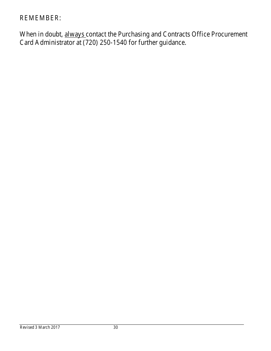 Procurement Card Department Manual - Colorado, Page 30