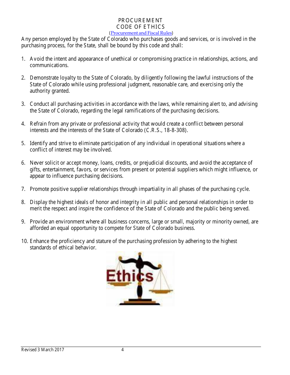 Procurement Card Department Manual - Colorado, Page 4