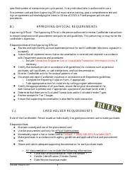 Procurement Card Department Manual - Colorado, Page 6