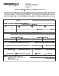 Form DR1102 Address Change or Business Closure Form - Colorado, Page 2