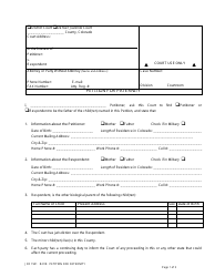 Form JDF1501 &quot;Petition for Paternity&quot; - Colorado