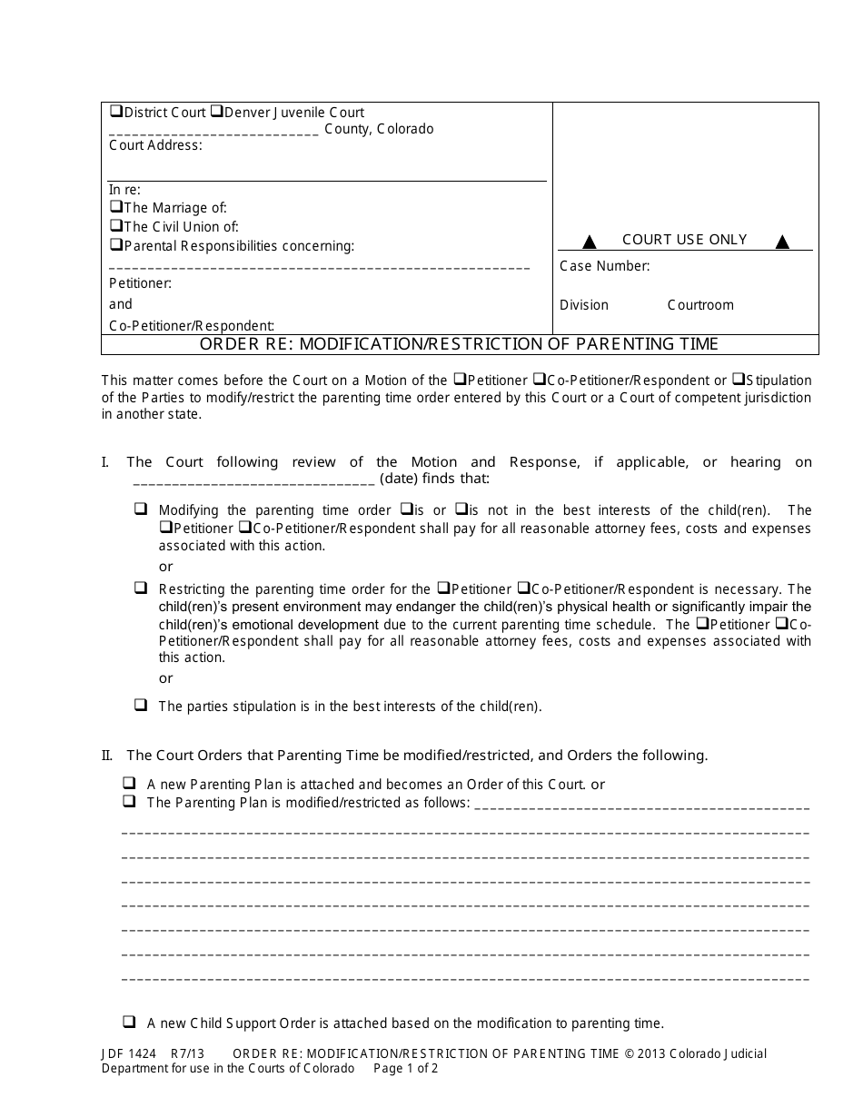 Form JDF1424 Fill Out Sign Online and Download Fillable PDF