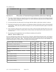 Form JDF1113 Parenting Plan - Colorado, Page 2