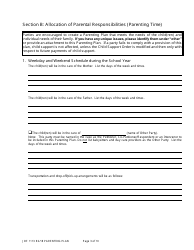 Form JDF1113 Parenting Plan - Colorado, Page 3