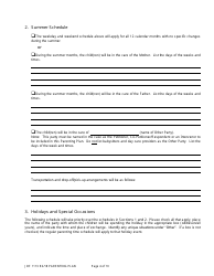 Form JDF1113 Parenting Plan - Colorado, Page 4