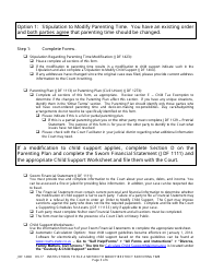 Instructions for Form JDF1406 Motion/Stipulation to Modify/Restrict Parenting Time - Colorado, Page 3