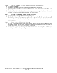 Instructions for Form JDF1406 Motion/Stipulation to Modify/Restrict Parenting Time - Colorado, Page 6