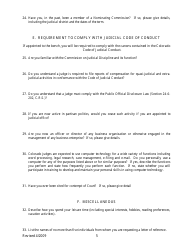 &quot;Application for Colorado State Court Judgeship - Judicial Nominating Commission&quot; - Colorado, Page 5