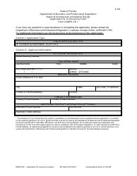 Form DBPR AR1 Application for Licensure by Examination - Architect - Florida, Page 3