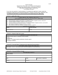 Form DBPR BCAIB6 Request for Duplicate License, Name Change, Address Change, or Status Change - Florida, Page 2