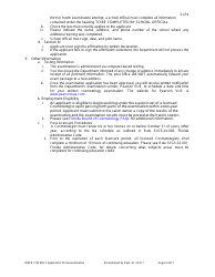 Application for Reexamination - Florida, Page 2