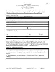 Application for Reexamination - Florida, Page 3