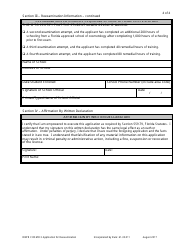 Application for Reexamination - Florida, Page 4