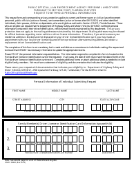 Form HSMV96020 Request to Withhold Personal Information - Florida