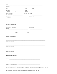 Driver Exchange of Information Form - Florida, Page 2