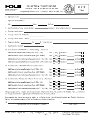 Form CJSTC76A &quot;Exemption-From-Training Proficiency Demonstration&quot; - Florida