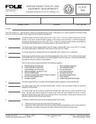 Form CJSTC202 &quot;Driving Range Facility and Equipment Requirements&quot; - Florida