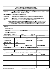 DA Form 3739 Application for Compassionate Actions