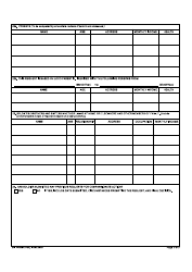 DA Form 3739 Application for Compassionate Actions, Page 2