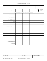 Document preview: DA Form 5913 Strength and Feeder Report