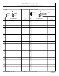 Document preview: DA Form 3032 Signature Headcount Sheet