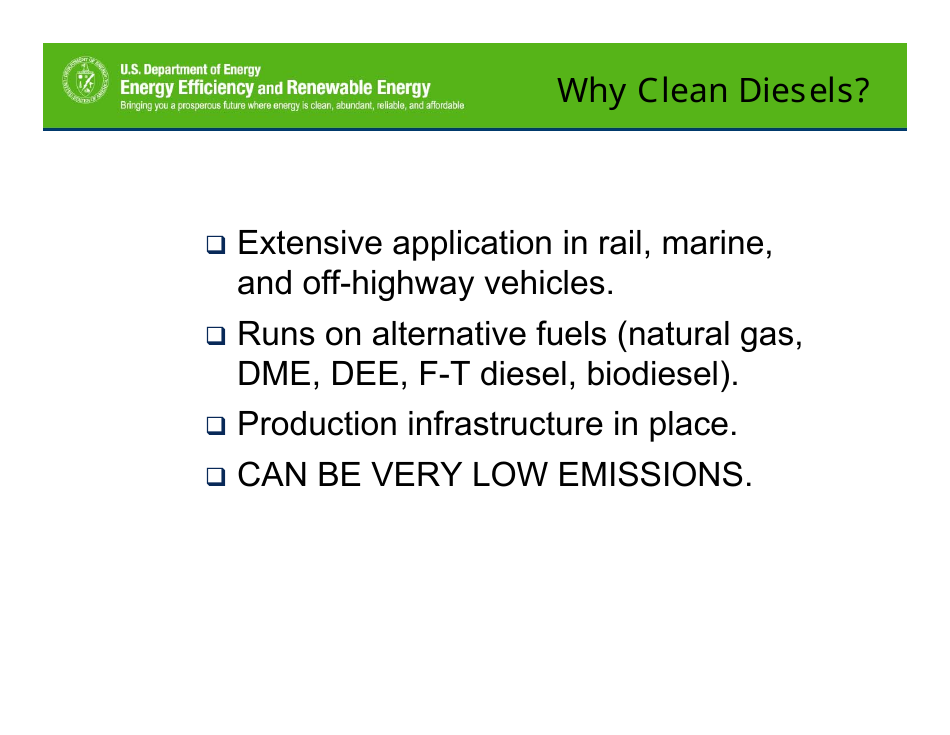 Motivations for Promoting Clean Diesels - Dr. James J. Eberhardt, Page 16