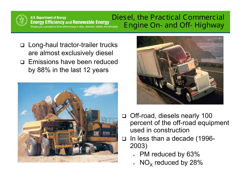 Motivations for Promoting Clean Diesels - Dr. James J. Eberhardt, Page 17