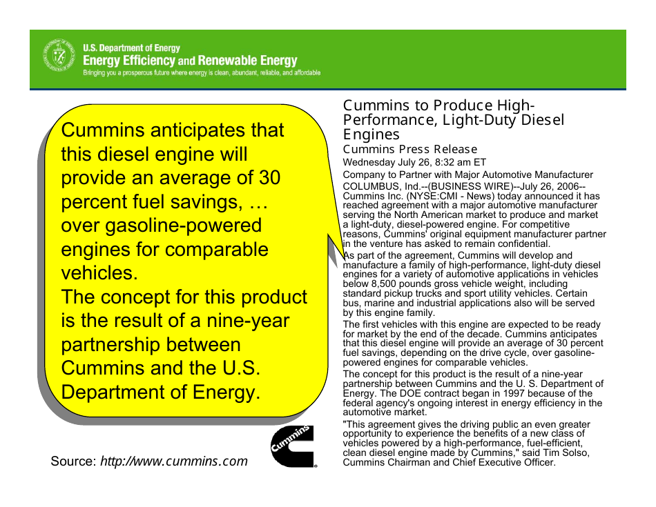 Motivations for Promoting Clean Diesels - Dr. James J. Eberhardt, Page 19