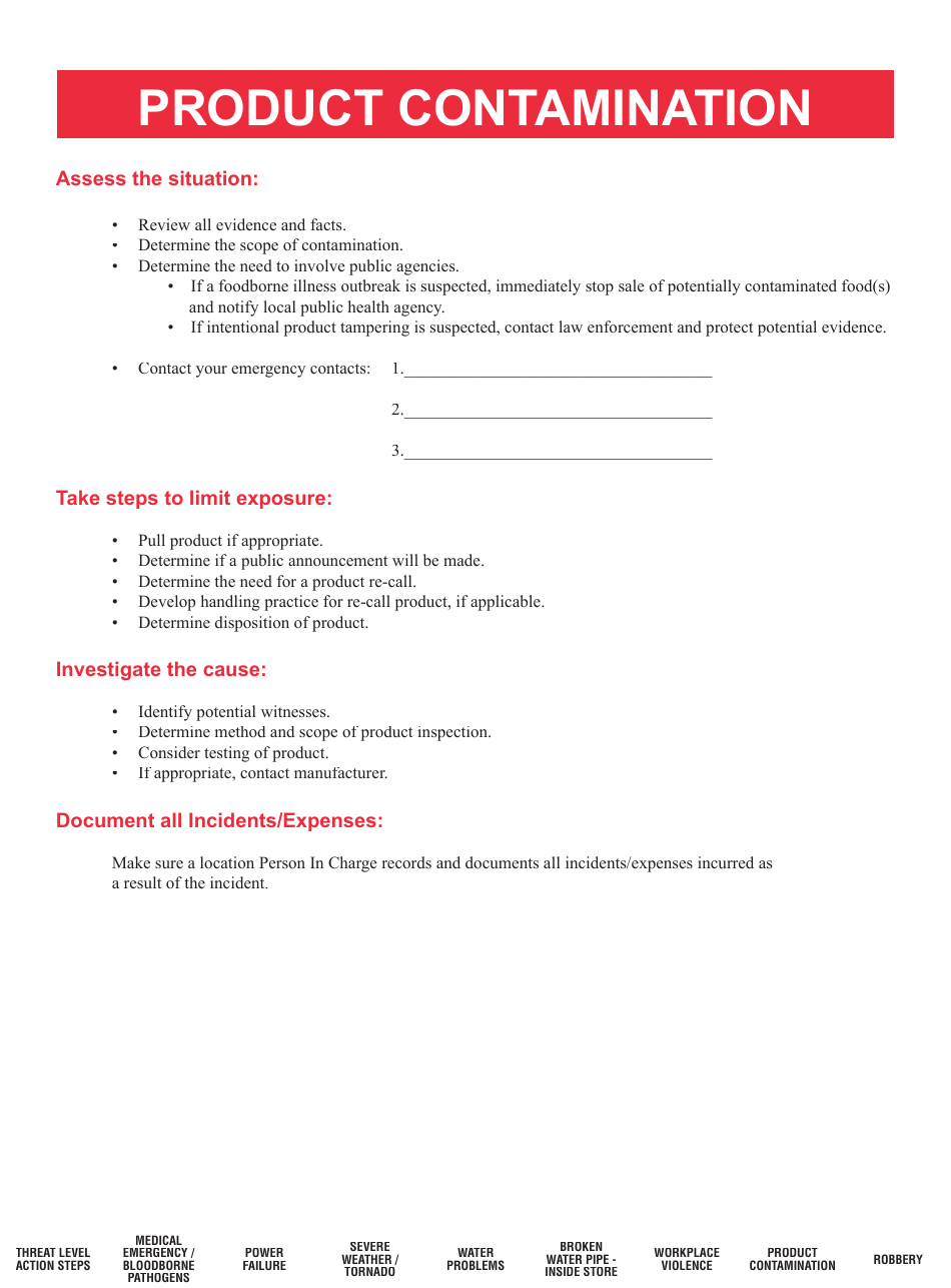 Flip Chart of Emergency Procedures - Michigan, Page 11